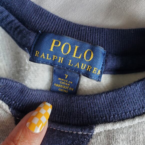 Ralph Lauren Ski Polo Bear Themed Spell Out Logo Sweatshirt Sz Youth 7 - Picture 4 of 4